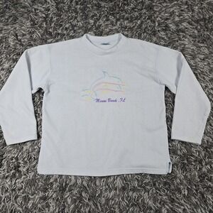 Vintage Niko's Sportsline Sweatshirt Mens Medium Miami Beach Dolphins USA 90s